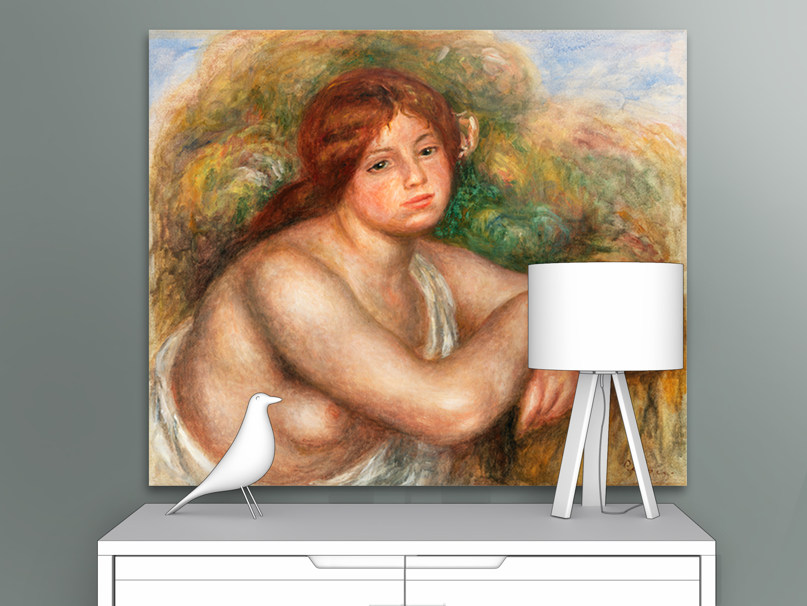 

Картина на холсте репродукция Огюста Ренуара "Обнаженная, бюст женщины" 80х69 см, Обнаженная, бюст женщины