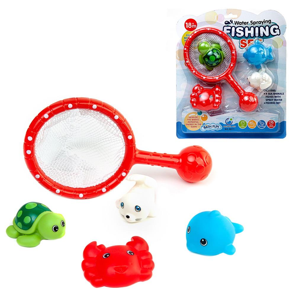 фото Junfa 4 фигурки морских обитателей, с сачком junfa toys