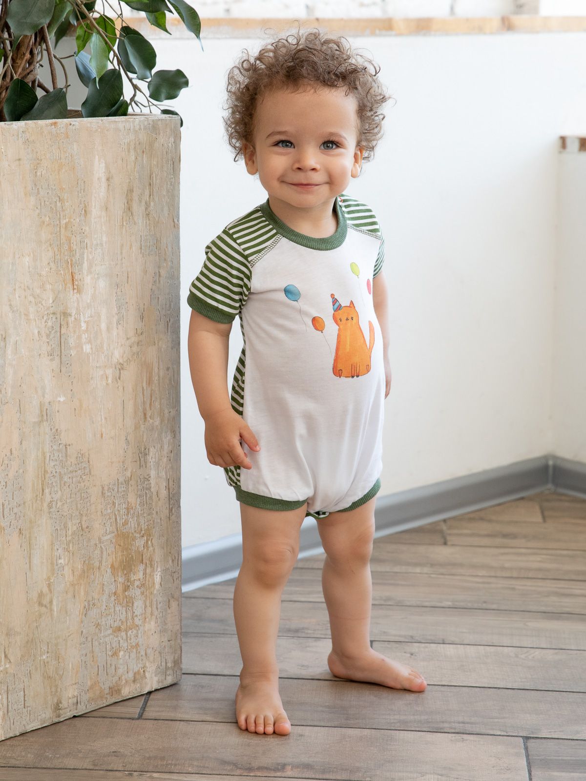 

Песочник для новорожденных Весёлые зверята зелёный, декор: термопечать, размер: 74-80, 925