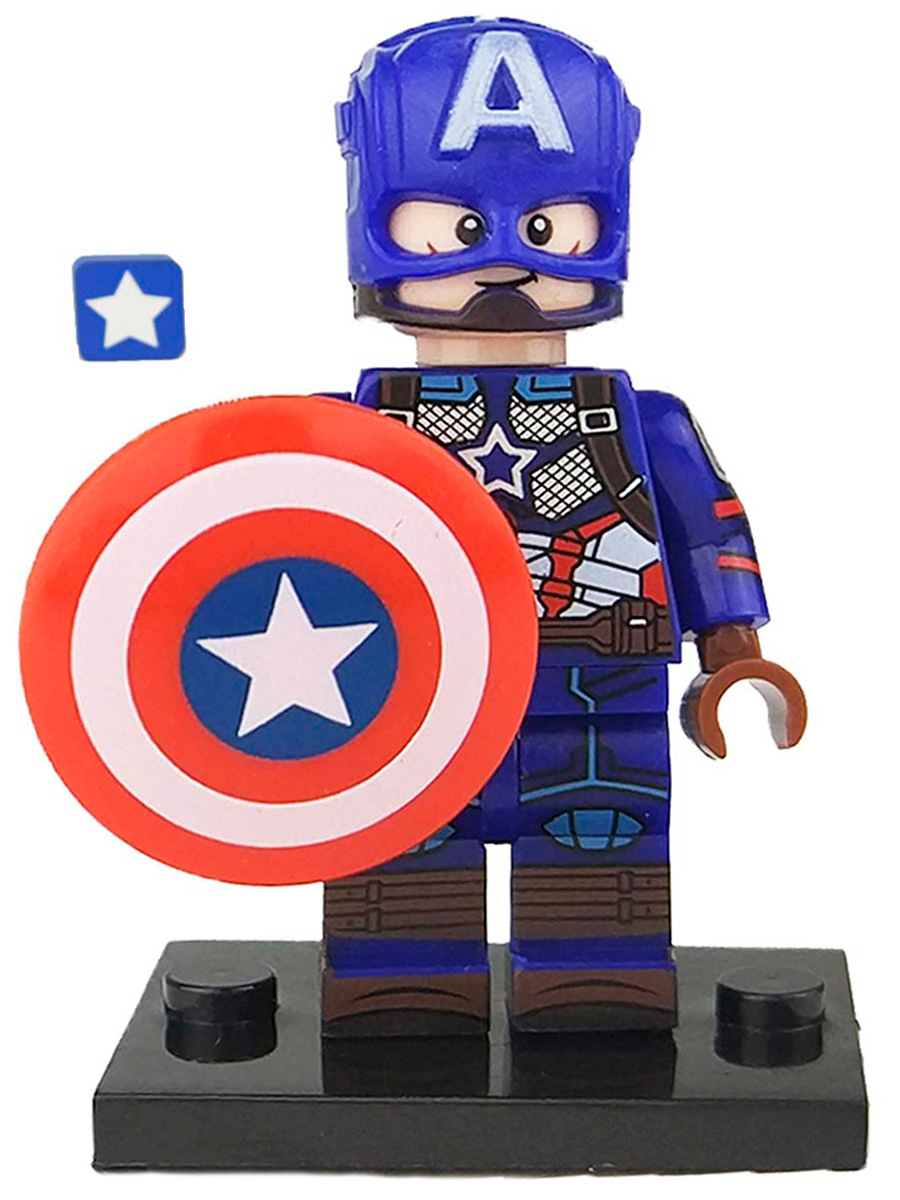 Мини-фигурка Капитан Америка Мстители Марвел Captain America аксессуары, 4 см