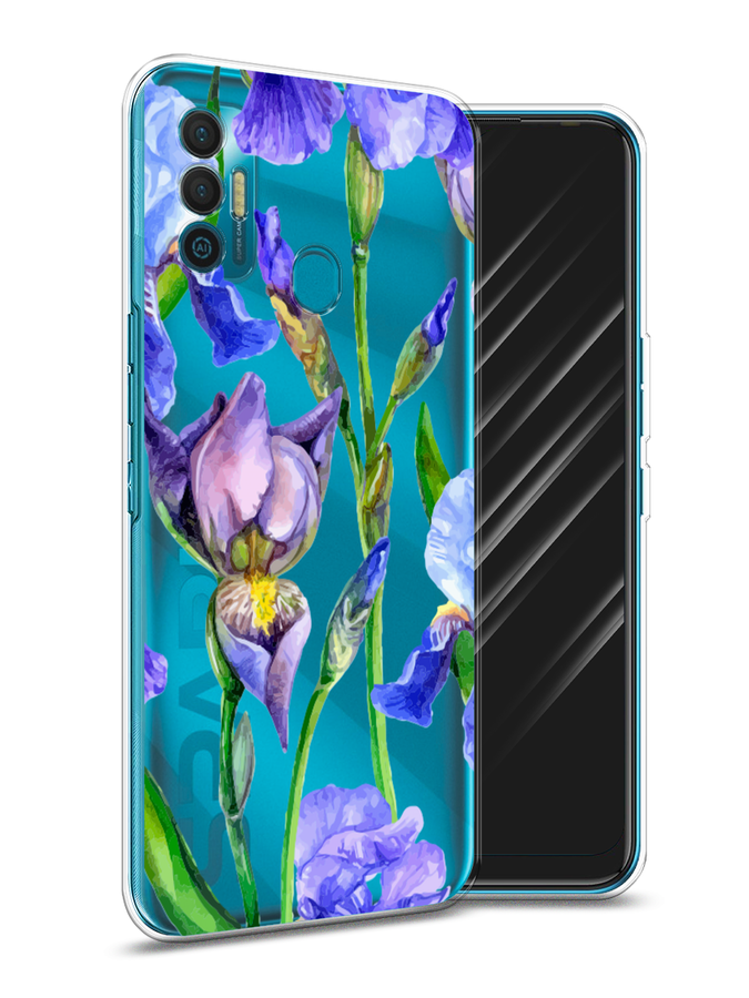 

Чехол Awog на Google Pixel 7 Pro "Синие ирисы", Разноцветный