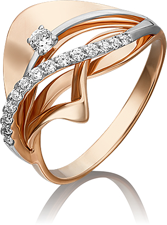 

Кольцо из красного золота с фианитом р. 19.5 PLATINA jewelry 01-5273-00-401-1110-23, 01-5273-00-401-1110-23