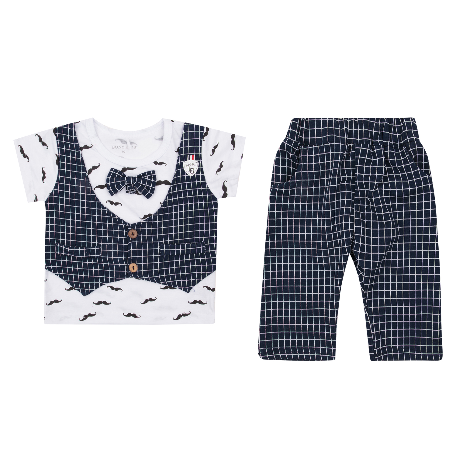 

Комплект футболка/жилет/шорты Bony Kids разноцветный р.74, SS20WN12