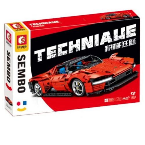 

Конструктор Sembo Block Ferrari Daytona SP3, для мальчика 6+, 1483 деталей, 701074