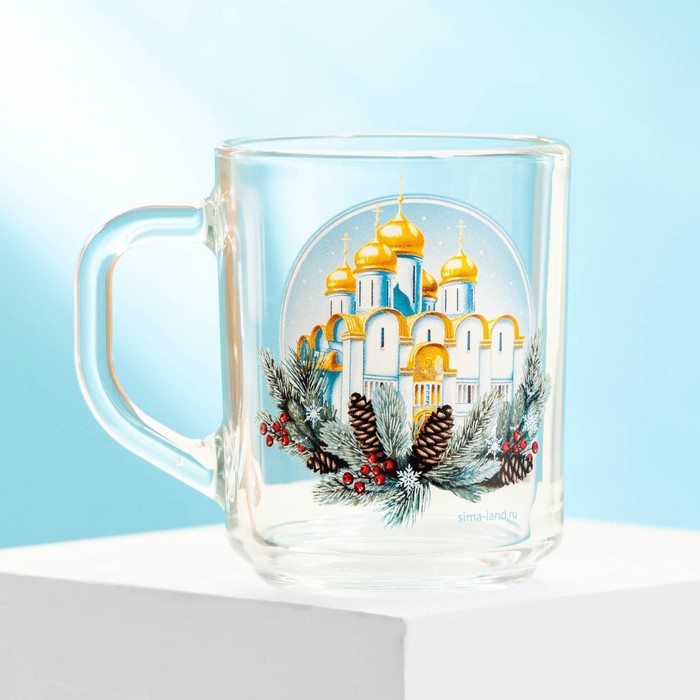 

Кружка стеклянная С Рождеством Христовым!, 200 мл
