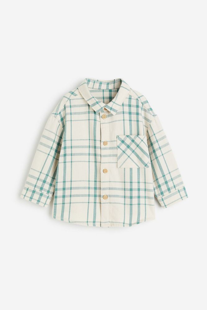 

Рубашка детская H&M 1116862, Кремовый зеленый клетчатый, 98, Белый, 1116862