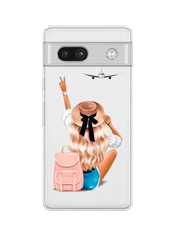 

Силиконовый чехол Awog "Автостопом самолетом" для Google Pixel 7, Разноцветный