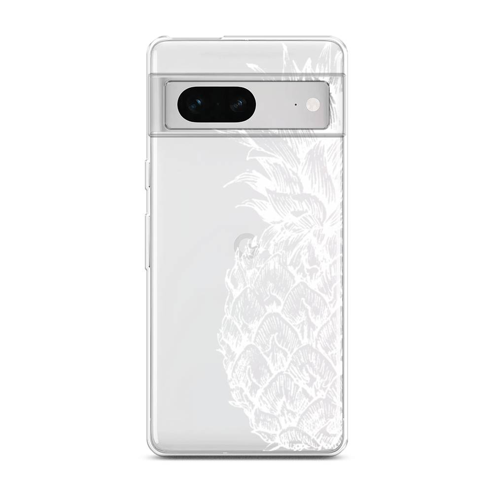 

Чехол Awog на Google Pixel 7 "Ананас графика белая", Белый;прозрачный
