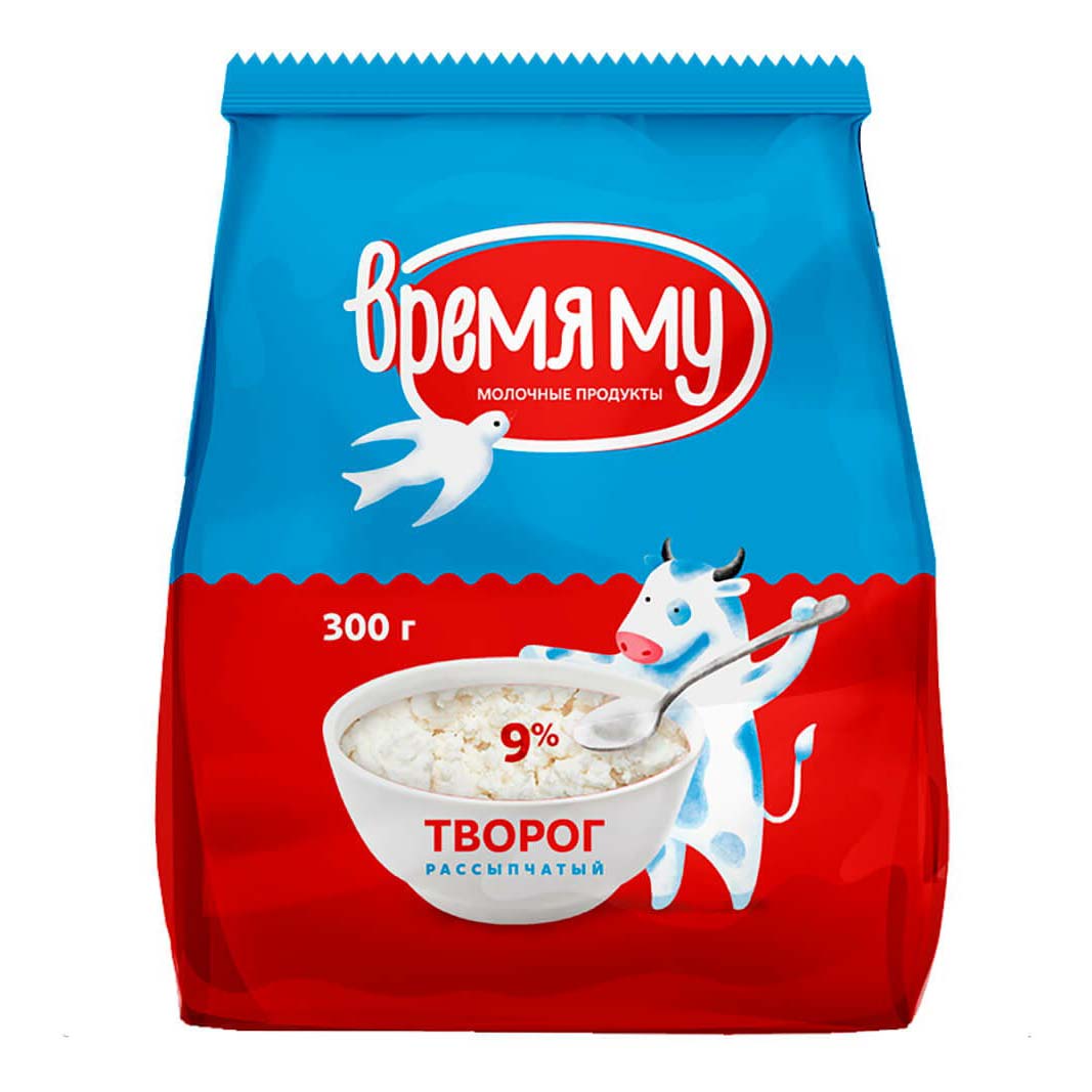 

Творог Время му 9% БЗМЖ 300 г
