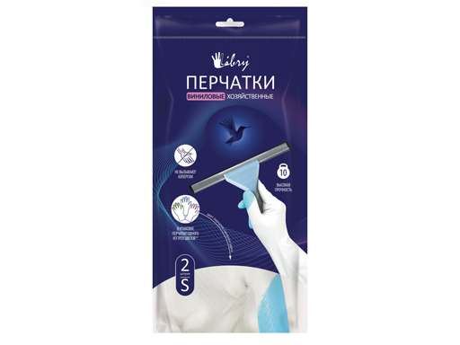 

Перчатки Libry виниловые хозяйств.сверхпрочные 3цв. М 72/12 KHVSP002, Разноцветный