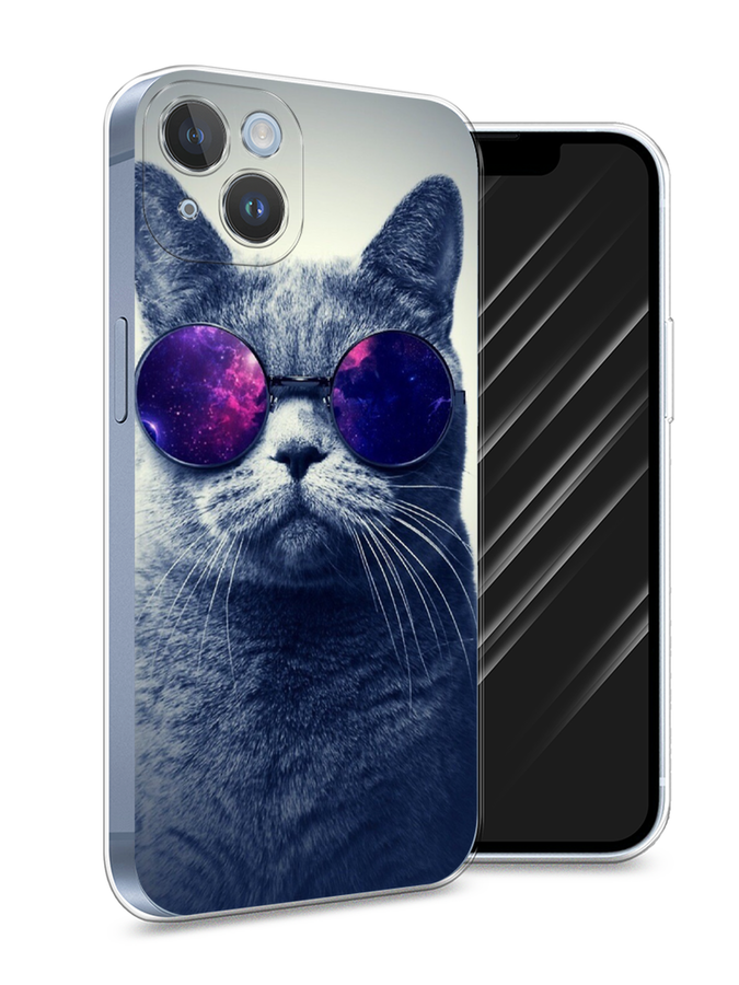 

Чехол Awog на Apple iPhone 14 Plus / Айфон 14 Плюс "Космический кот", Разноцветный, 15350-1