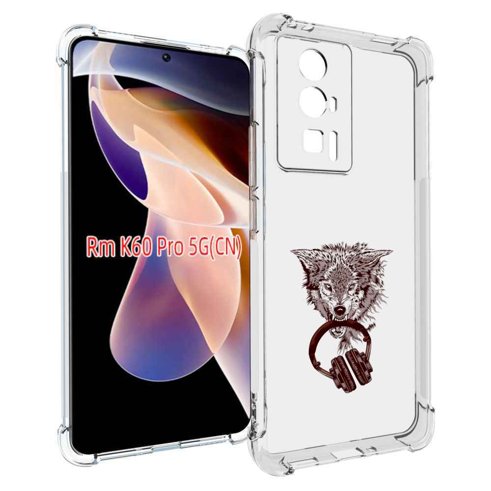 

Чехол MyPads дикий волк для Xiaomi Redmi K60 Pro, Прозрачный, Tocco