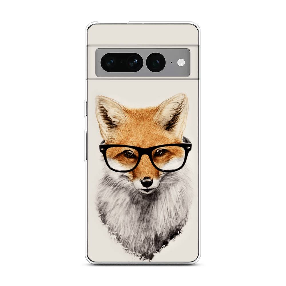 

Чехол Awog на Google Pixel 7 Pro "Лиса в очках", Разноцветный