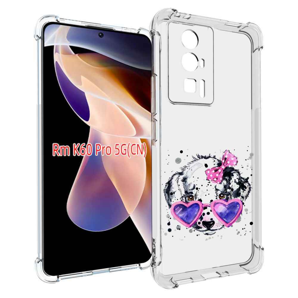 

Чехол MyPads долматинец в очках для Xiaomi Redmi K60 Pro, Прозрачный, Tocco
