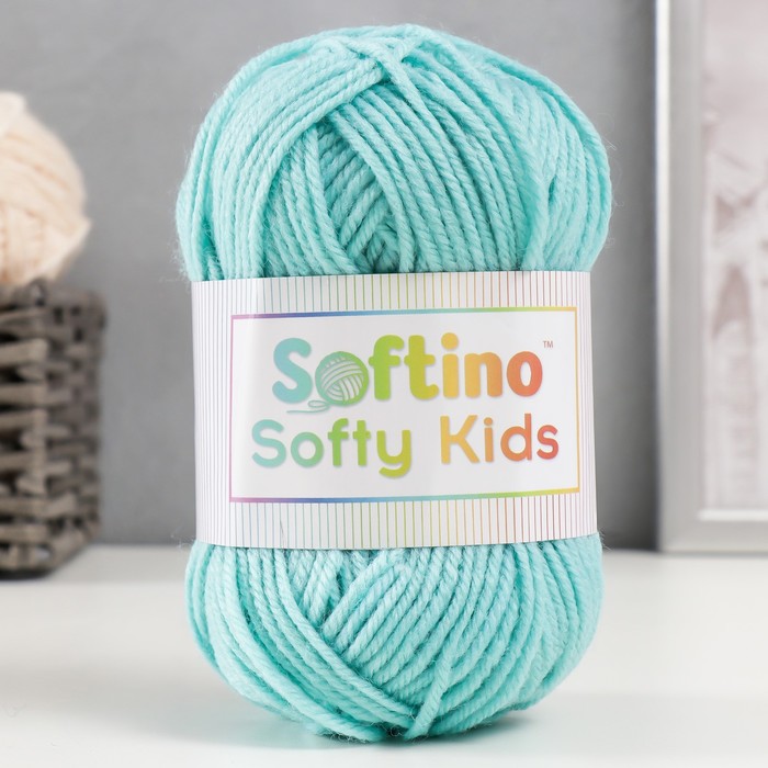 

Пряжа 100% акрил "Softy Kids" 90м ±5м 50 гр цвет 16 ярко-голубой (2 шт)