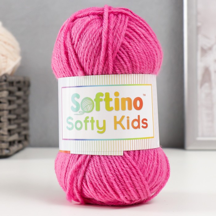 

Пряжа 100% акрил "Softy Kids" 90м ±5м 50 гр цвет 25 пыльная роза (2 шт), Розовый