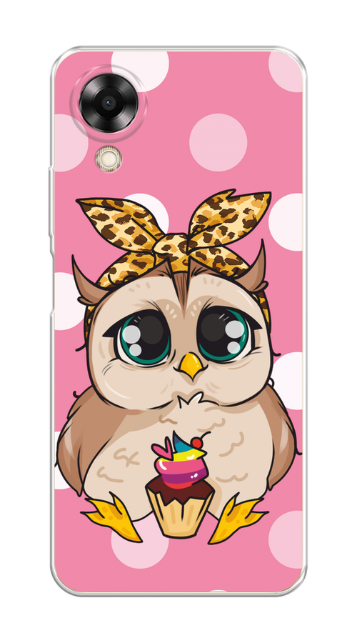 

Чехол на Oppo A17K "Милая совушка на розовом", Розовый;бежевый;коричневый, 2512850-1