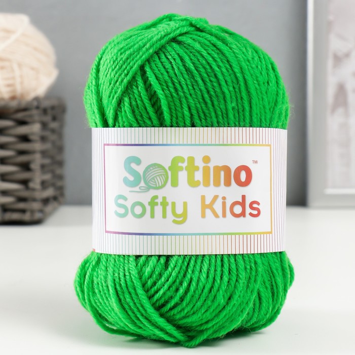

Пряжа 100% акрил "Softy Kids" 90м ±5м 50 гр цвет 46 нефрит (2 шт), Зеленый