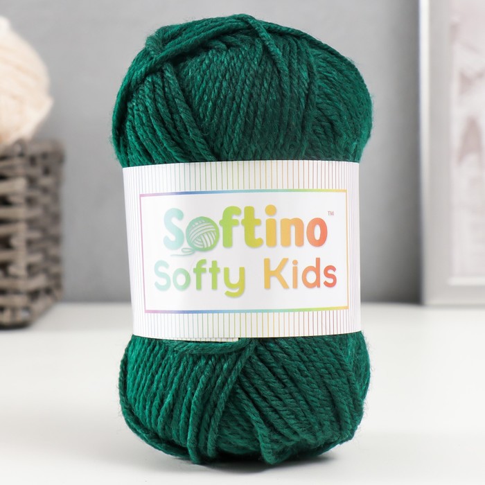 

Пряжа 100% акрил "Softy Kids" 90м ±5м 50 гр цвет 50 тёмно-зелёный (2 шт), Зеленый