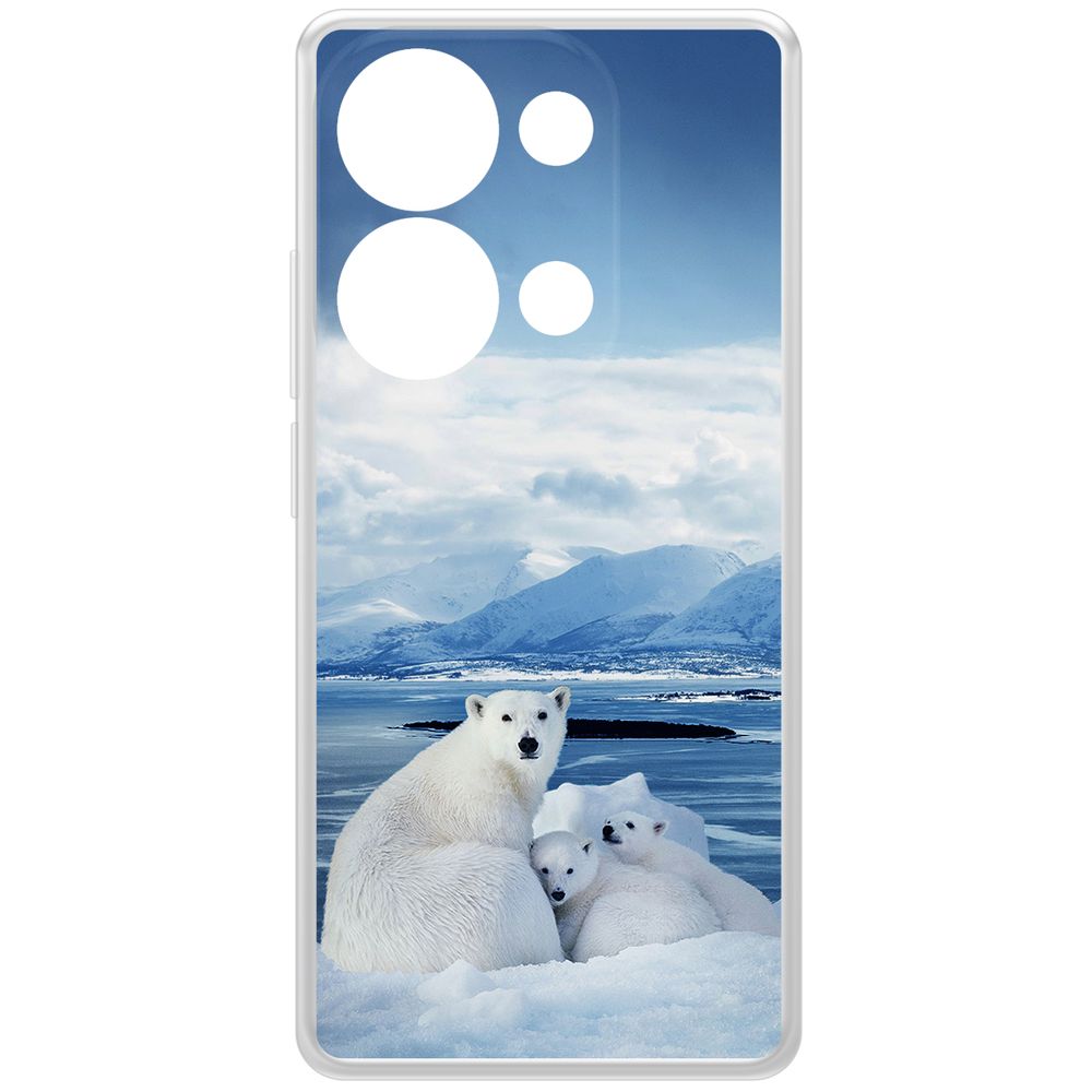 

Чехол-накладка Krutoff Clear Case Полярные медведи для Xiaomi Poco M6 Pro 4G, Прозрачный