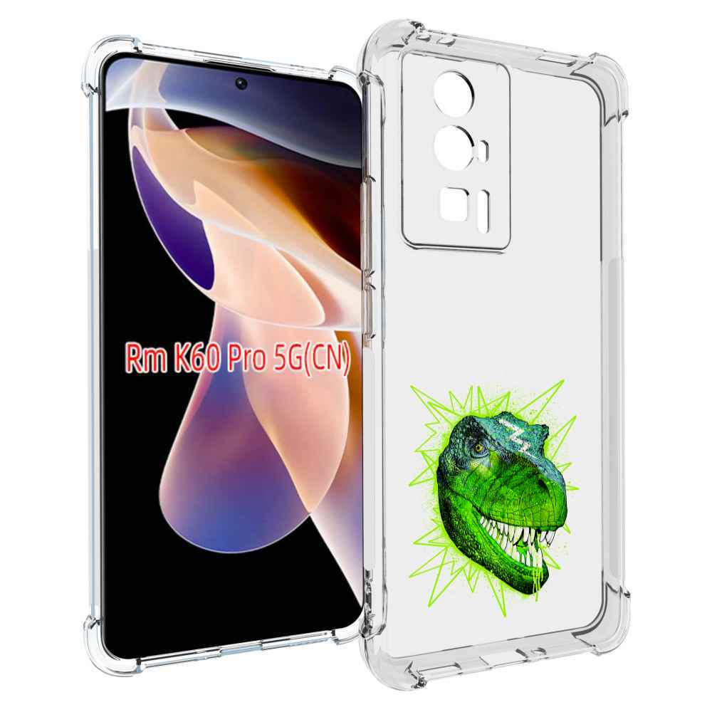 

Чехол MyPads зеленый динозавр для Xiaomi Redmi K60 Pro, Прозрачный, Tocco