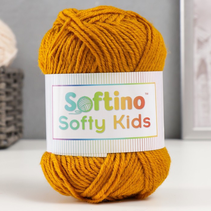 

Пряжа 100% акрил "Softy Kids" 90м ±5м 50 гр цвет 55 янтарный (2 шт), Оранжевый