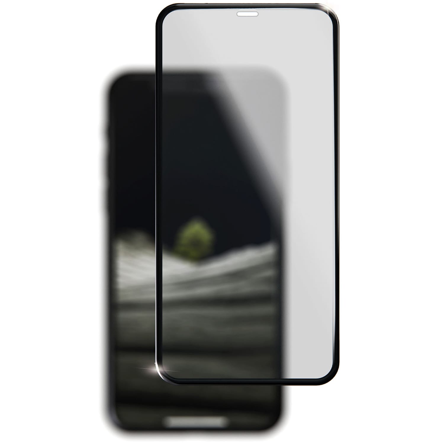 Стекло защитное 3D Breaking для iPhone 12/12 Pro (Черный)