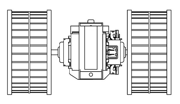 Электровентилятор отопителя для автомобилей Iveco Eurotrakker (93-)/Eurostar (93-)/Trakker