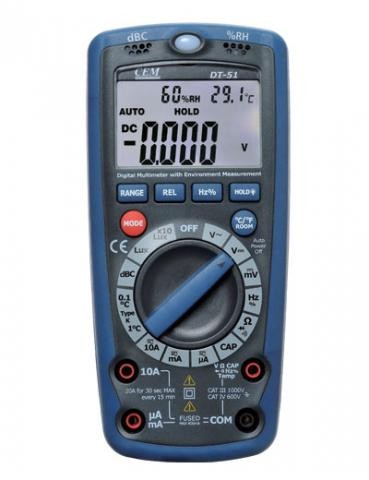 Мультиметр минилаборатория 6 в 1 CEM-Instruments DT-61