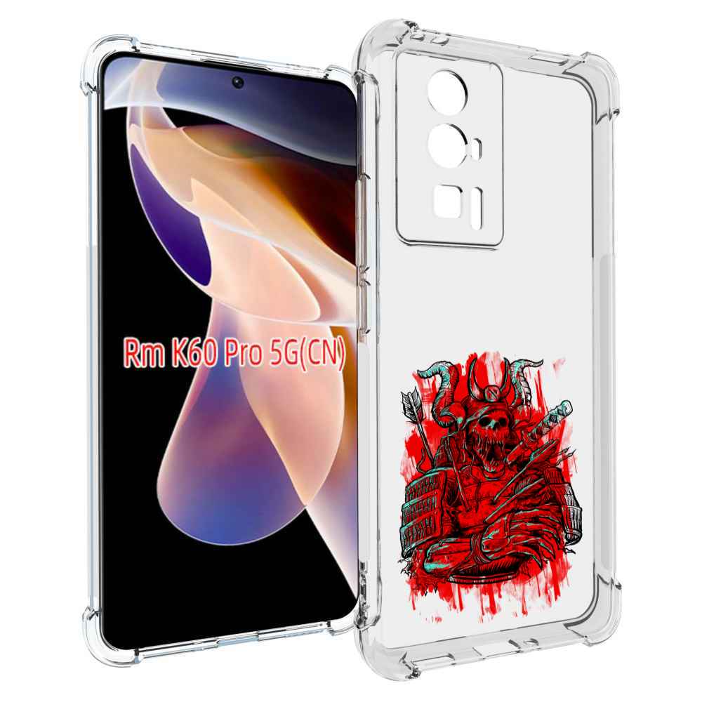 

Чехол MyPads красный скелет воин для Xiaomi Redmi K60 Pro, Прозрачный, Tocco