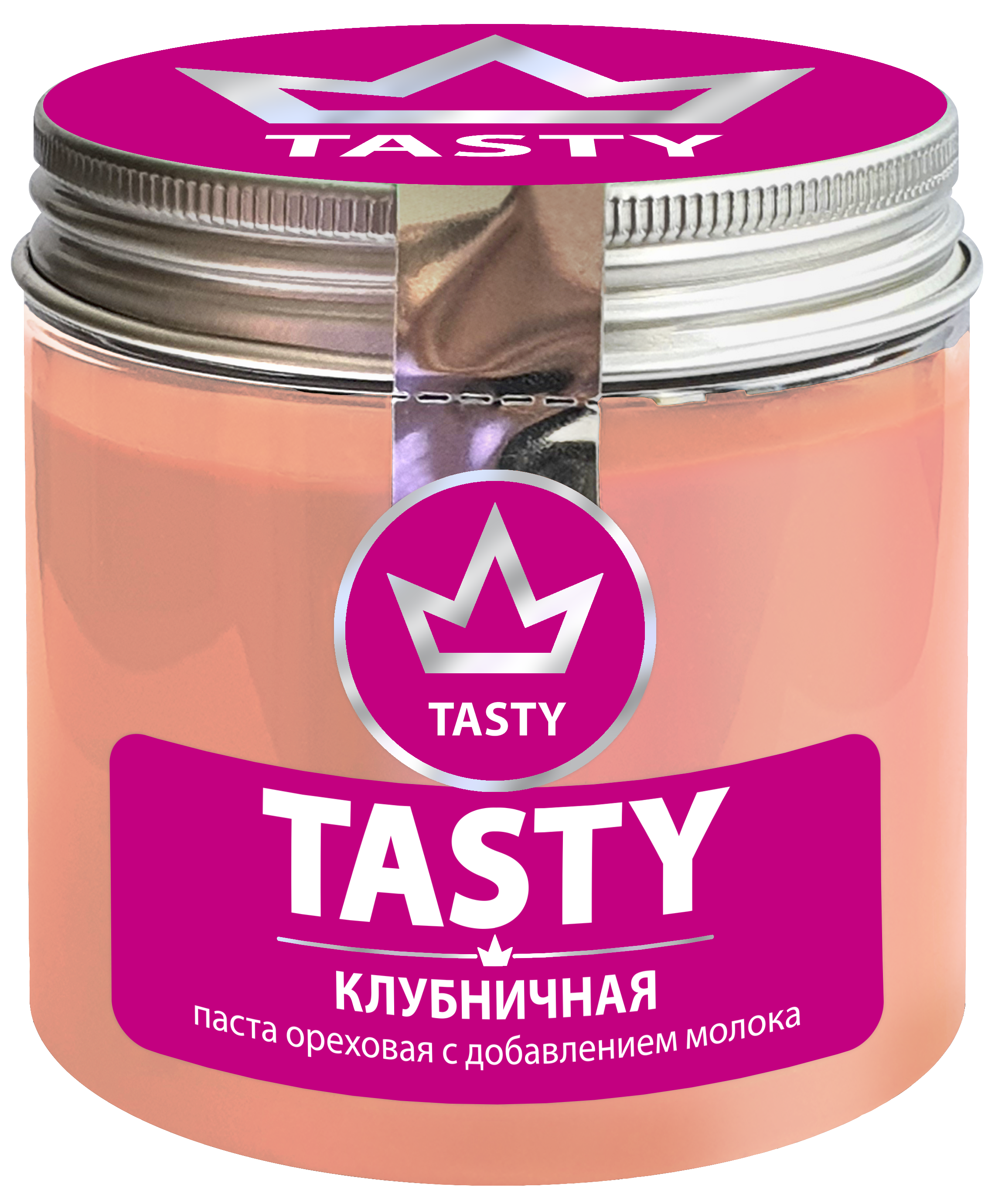 

Паста ореховая Tasty клубничная, 200 г, Tasty клубничная