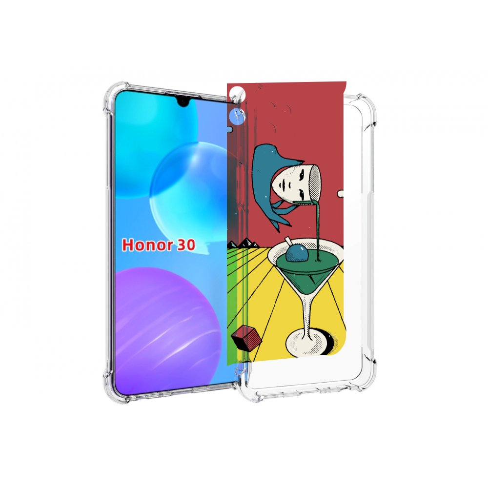 

Чехол MyPads необычный напиток для Huawei Honor 30 Lite, Tocco