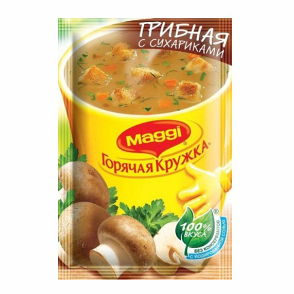 

Суп Maggi Горячая кружка грибная с сухариками 20 г