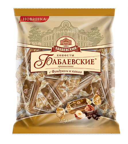 

Шоколадные конфеты Бабаевский оригинальные с фундуком и какао