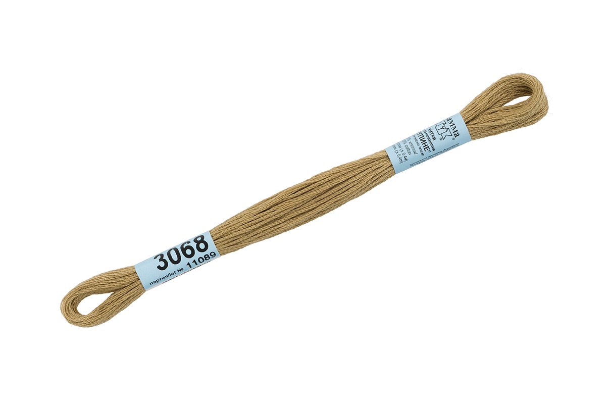 

Gamma мулине, 100% хлопок, 24х8 м, №3068, хаки-оливковый, Зеленый