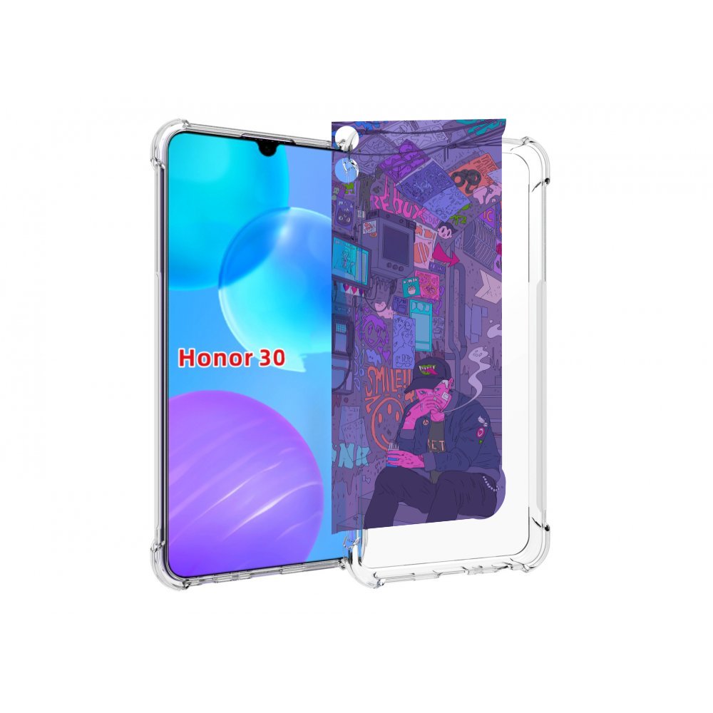 

Чехол MyPads парень в подъезде мультик для Huawei Honor 30 Lite, Tocco