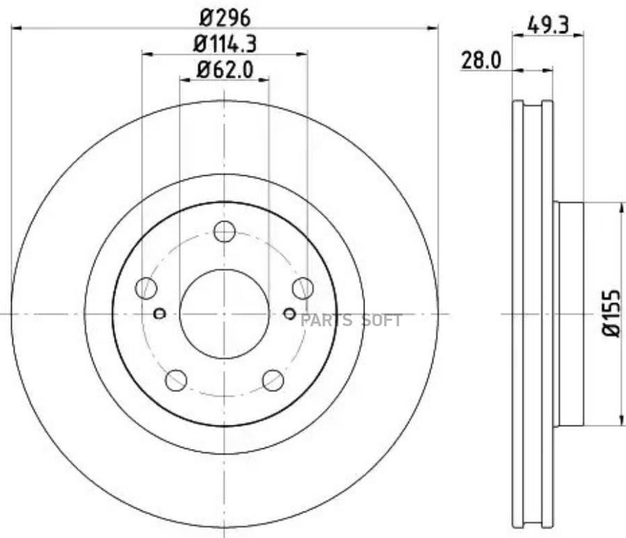

Диск тормозной Nisshinbo ND1048K
