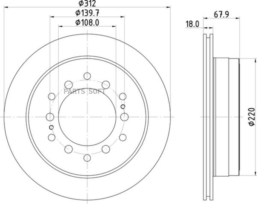 

Диск тормозной Nisshinbo ND1093K