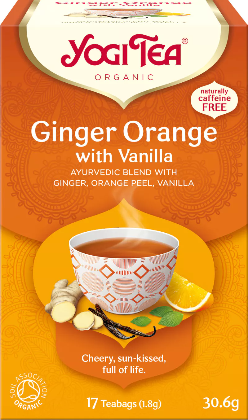 Чай в пакетиках Yogi Tea Ginger Orange with Vanilla Имбирь, ваниль, 17 пакетиков