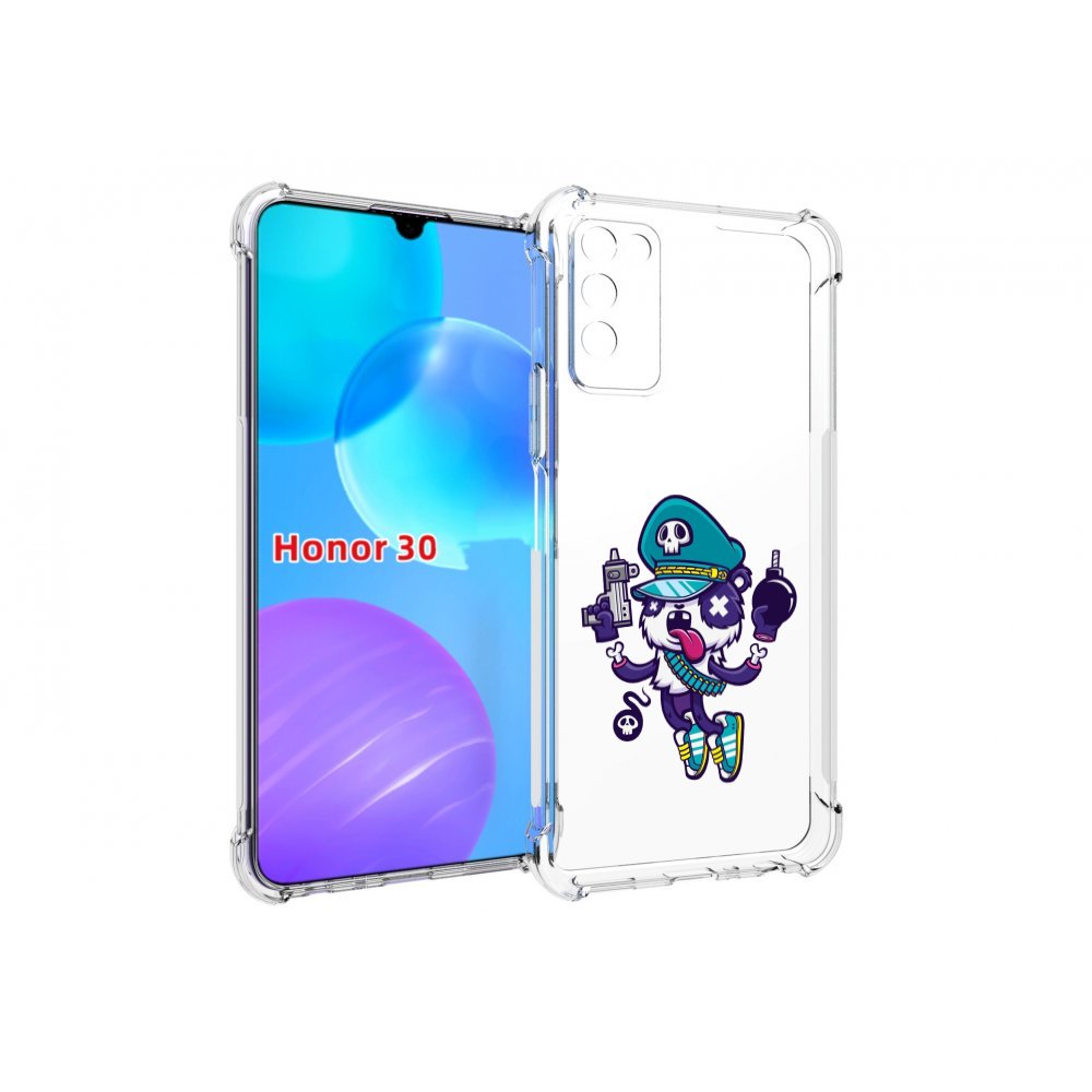 

Чехол MyPads персонаж с пистолетом и бомбочкой для Huawei Honor 30 Lite, Tocco