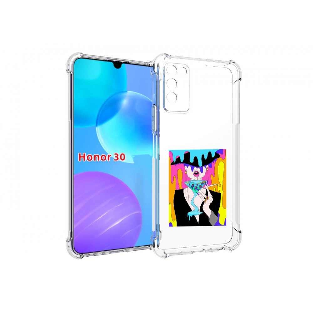 

Чехол MyPads плавленая девушка акварель женский для Huawei Honor 30 Lite, Tocco