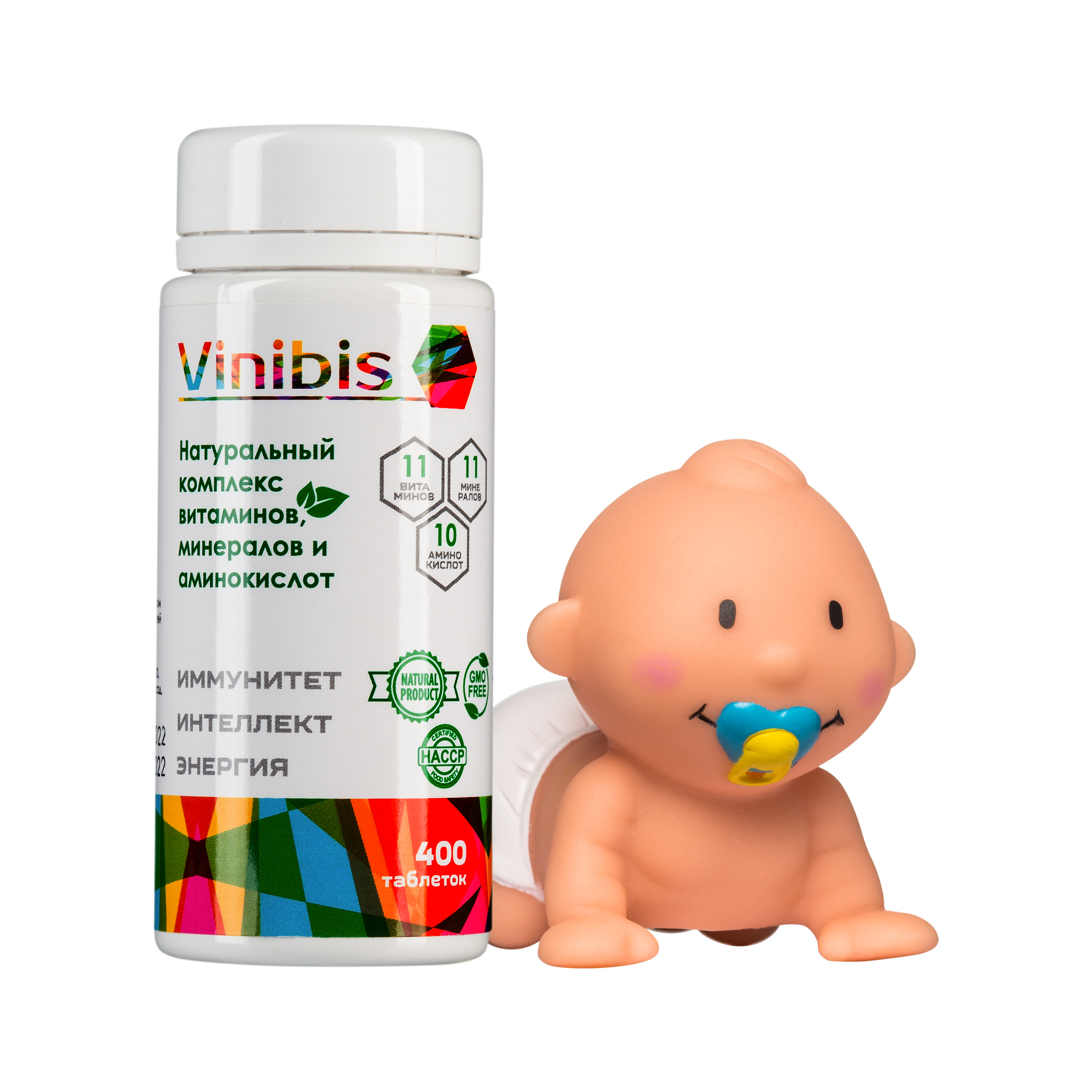 Купить Комплекс витаминов, минералов и аминокислот Vinibis C для всей семьи, 400 табл