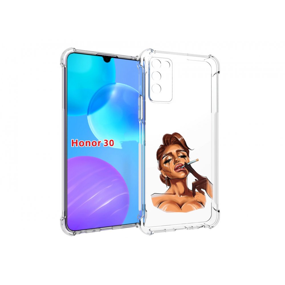 

Чехол MyPads плачущая-девушка-с-сигаретой женский для Huawei Honor 30 Lite, Tocco