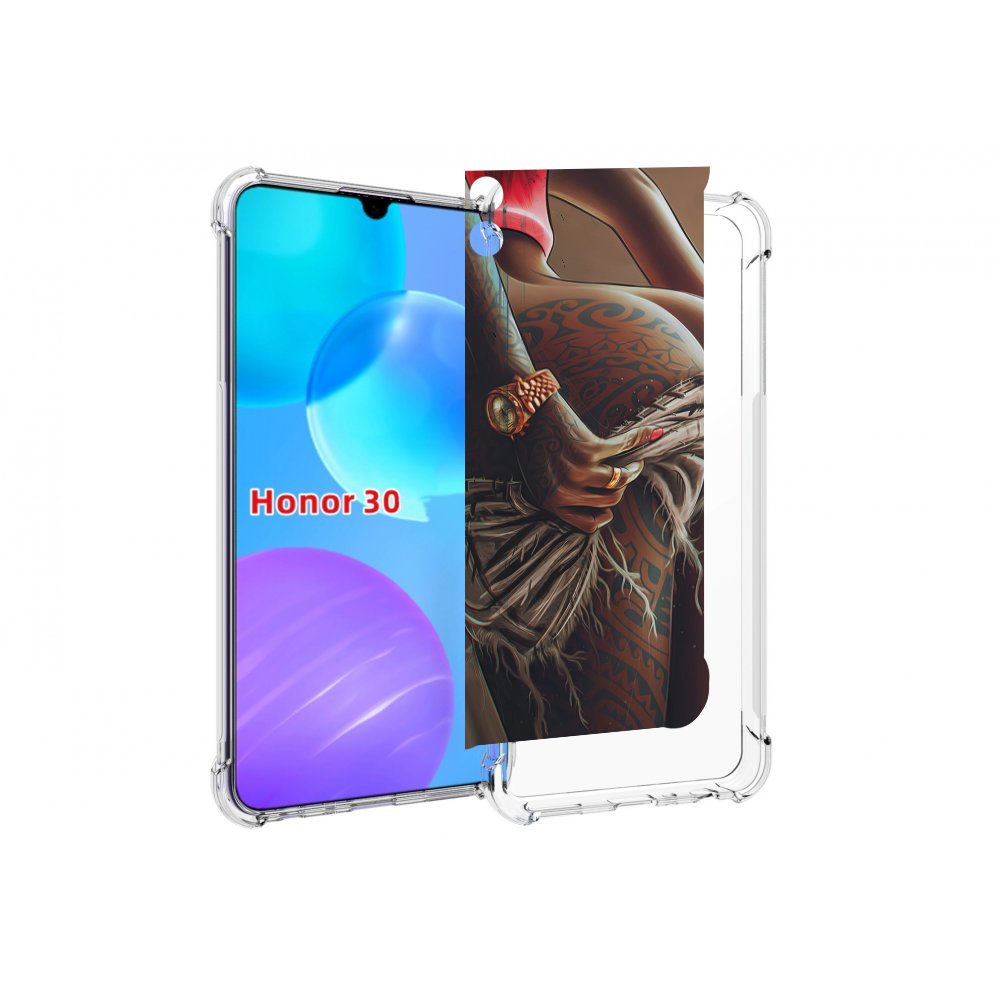 

Чехол MyPads полуголая девушка фотография женский для Huawei Honor 30 Lite, Tocco