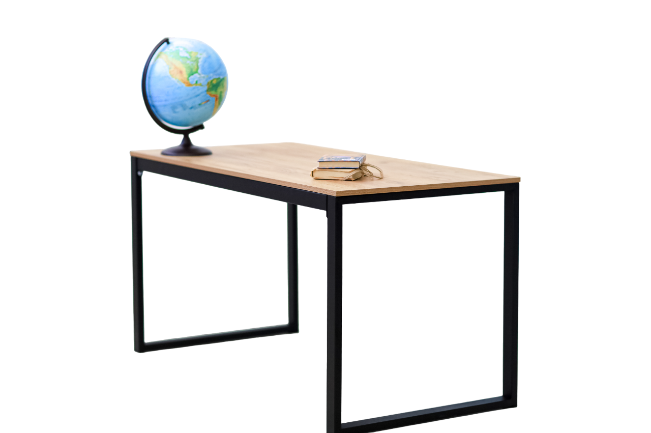 Стол LoftDC Birman дуб с черным каркасом