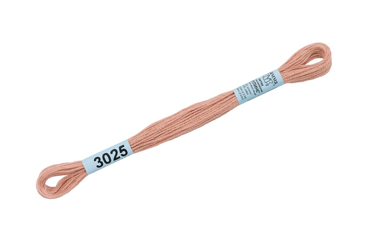 

Gamma мулине, 100% хлопок, 24х8 м, №3025, персик, Разноцветный