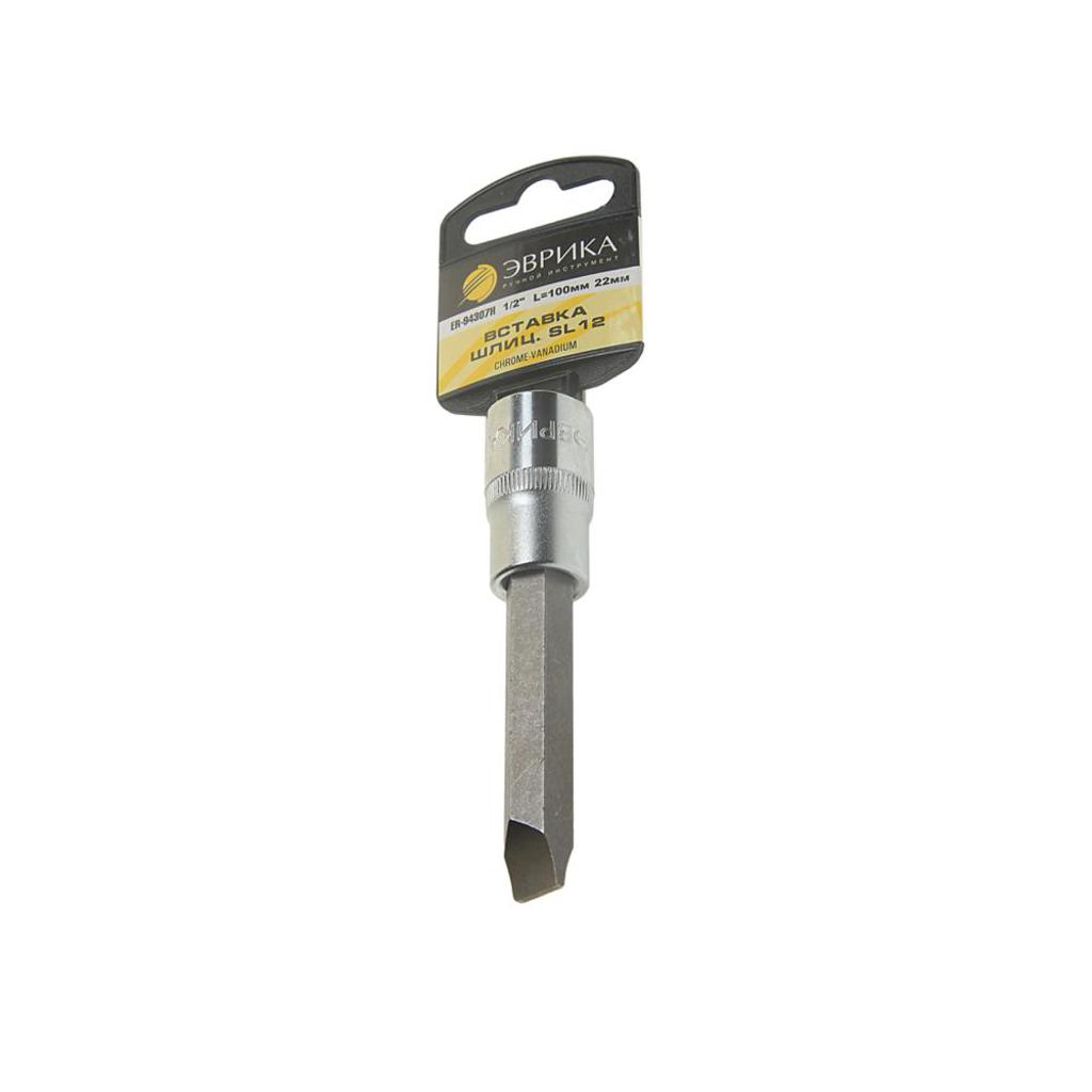 

Бита-головка 1/2" SL12 L=100мм с держателем ЭВРИКА ER-94307H, ER-94307H
