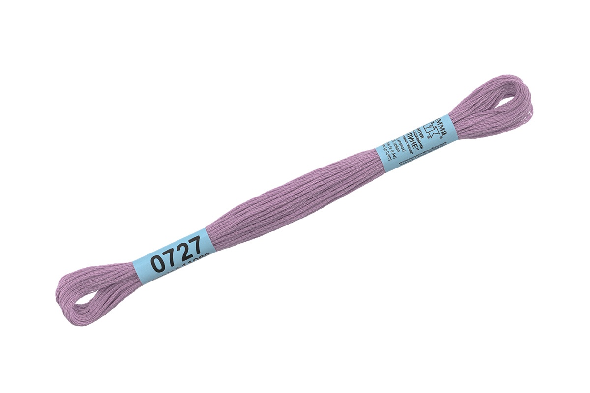 

Gamma мулине, 100% хлопок, 24х8 м, №0727, серо-сиреневые, Фиолетовый