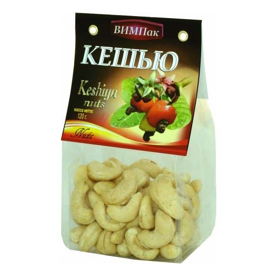 

Кешью Вимпак сушеный очищенный 120 г