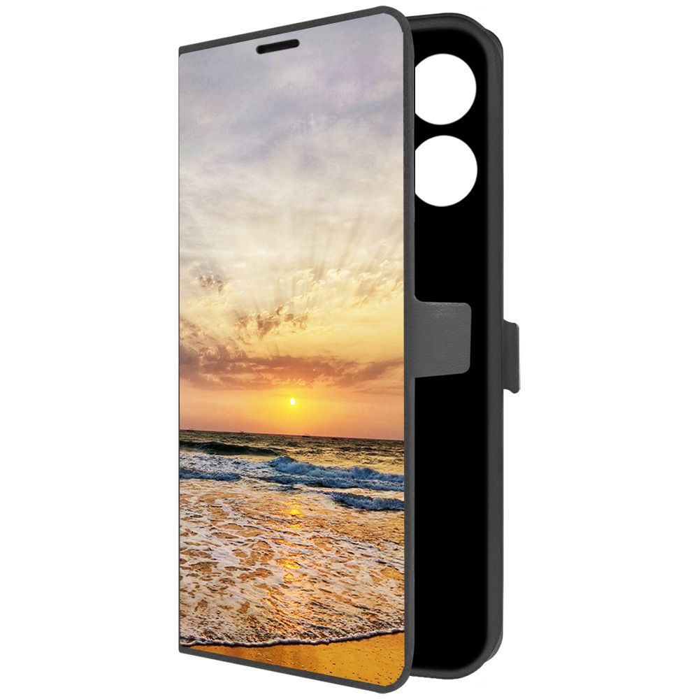 

Чехол-книжка Krutoff Eco Book для Realme C33 2023 Индия, Пляжи Гоа (черный)